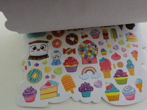 Cute Kawaii Sweet Cake Bakery Donut Cookie Candy Vanilla Scented Stickers Book - for Scrapbook Planner