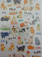 z Cute Kawaii Crux Cats Kitten Sticker Sheet - for Journal Planner Craft