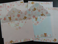 Cute Kawaii San-X Rilakkuma Sakura Cherry Blossom Letter Sets - Stationery Writing Paper Envelope