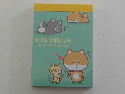 Cute Kawaii Q-Lia Shiba Dog Puppies Mini Notepad / Memo Pad - Stationery Design Writing Collection