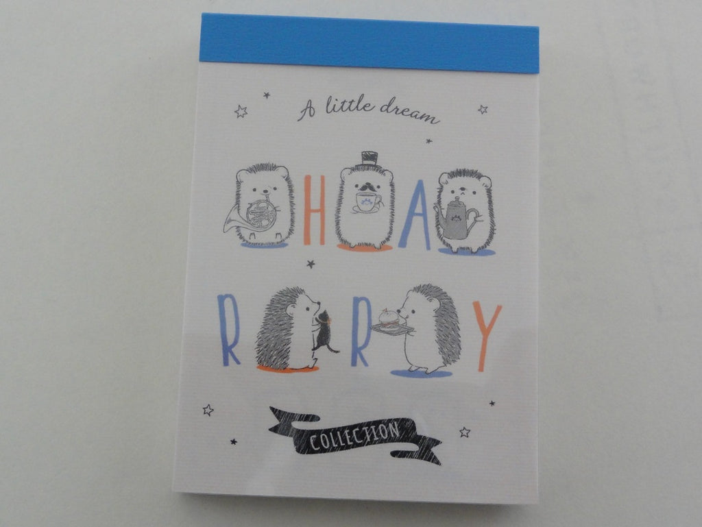 Cute Kawaii Kamio A little dream Hedgehog Mini Notepad / Memo Pad - Stationery Design Writing Collection