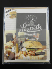 Cute Kawaii Kamio Peanuts Snoopy Burger Letter Set Pack - Stationery Penpal