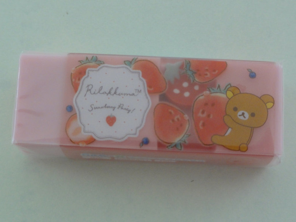 Cute Kawaii San-X Rilakkuma Strawberry Scented Eraser - A