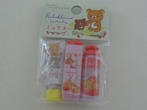 Cute Kawaii San-X Rilakkuma Strawberry Pencil Caps - B