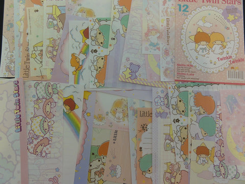 z Cute Kawaii Little Twin Stars 34 pc Paper Memo Note Set Sanrio - stationery writing