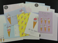 Cute Kawaii Crux My Favorite Thing XOXO - Ice Cream Letter Sets - Stationery Writing Paper Envelope Penpal