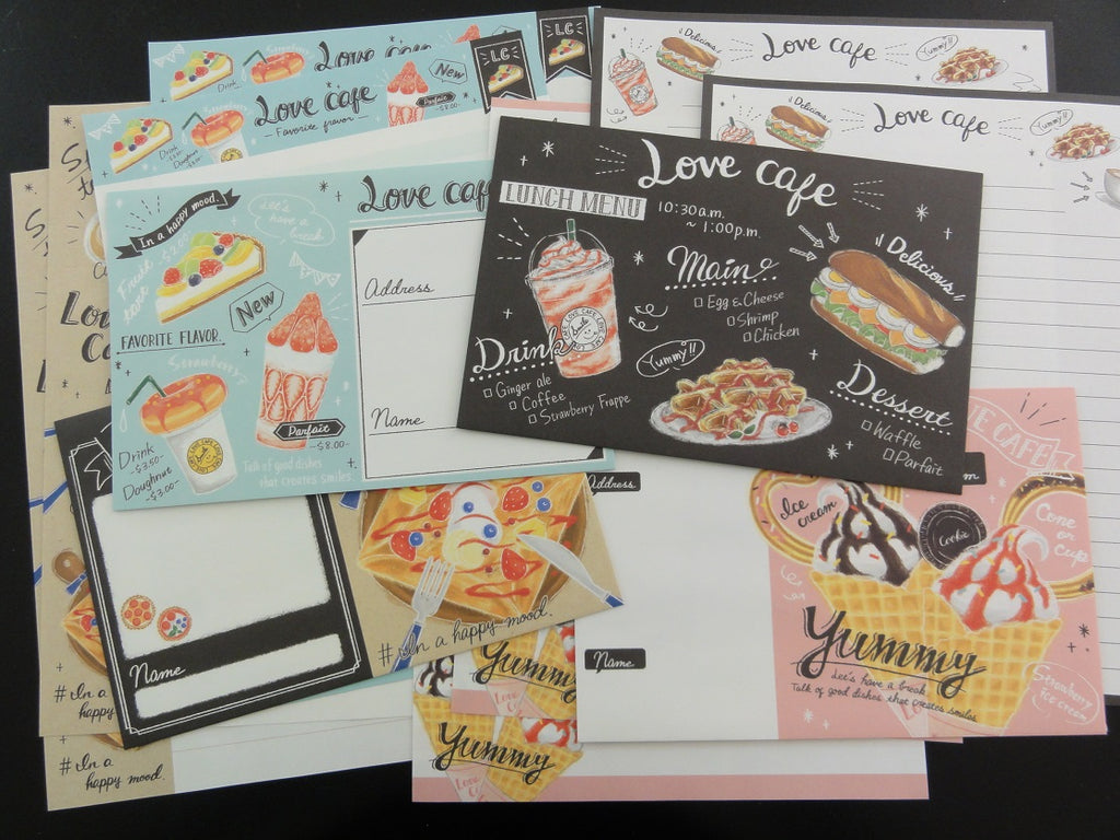 Cute Kawaii Kamio Love Cafe Letter Sets - Stationery Writing Paper Envelope Penpal