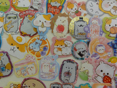 Cute Kawaii Hamster Hedgehog Squirrel Flake Stickers - 38 pcs - for Craft Journal Planner