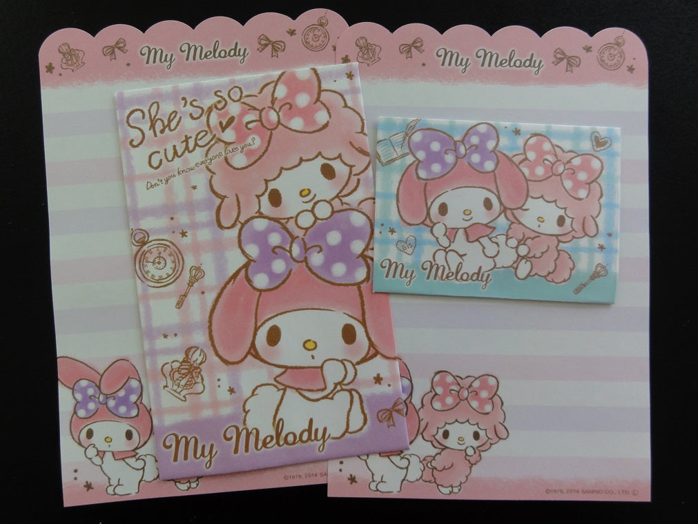 Cute Kawaii Sanrio My Melody Mini Letter Sets - Stationery small Note Envelope