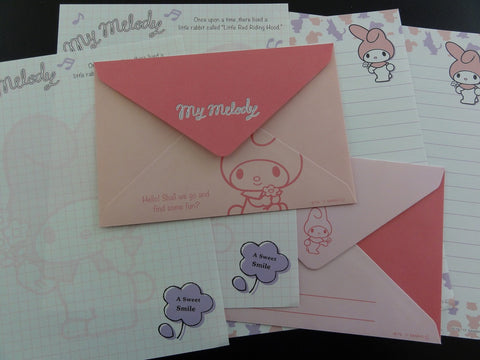 Cute Kawaii My Melody Letter Sets - Penpal Stationery Writing Paper Envelope