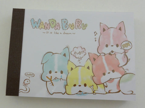 Cute Kawaii Crux Wanda Buru Dog Puppies Mini Notepad / Memo Pad - Stationery Design Writing Collection