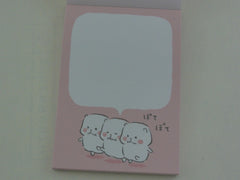 Cute Kawaii Mind Wave Three Dog Puppies Mini Notepad / Memo Pad - Stationery Design Writing Collection