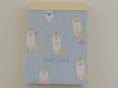 z Cute Kawaii Crux Dog Today's Style Mini Notepad / Memo Pad - Stationery Design Writing Collection