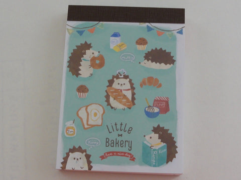 Cute Kawaii Q-Lia Hedgehog Little Bakery Mini Notepad / Memo Pad - Stationery Design Writing Collection