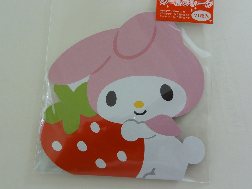 Cute Kawaii Sanrio My Melody Strawberry Stickers Sack 2011 - Collectible - for Journal Planner Agenda Craft Scrapbook