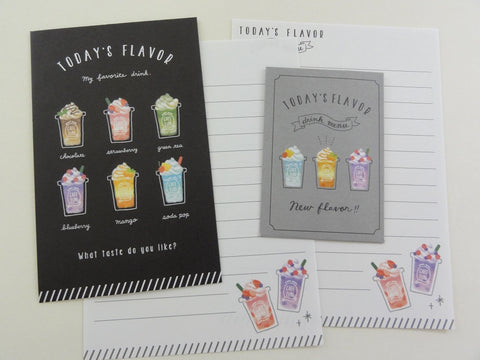 Cute Kawaii Crux Cafe Time Coffee Flavor Cold Drink Mini Letter Sets - Small Writing Note Envelope Set Stationery
