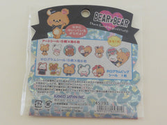 Cute Kawaii Kamio Bear Flake Stickers Sack - Vintage - for Journal Planner Agenda Craft Scrapbook