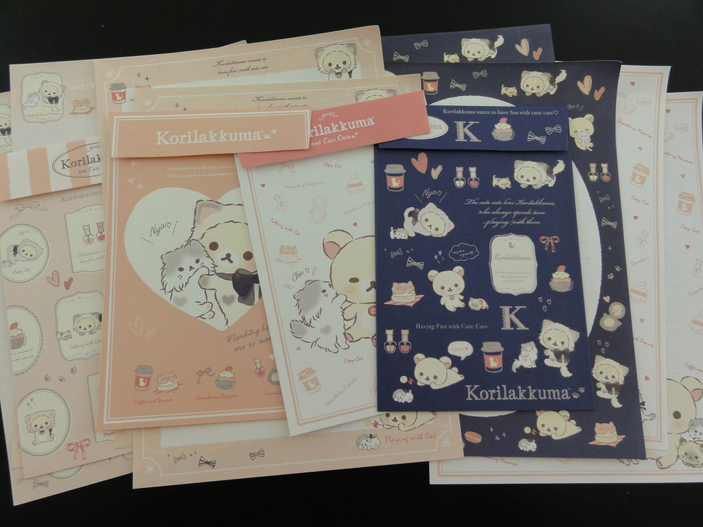 Cute Kawaii San-X Korilakkuma Rilakkuma Letter Sets - A - Stationery Writing Paper Envelope