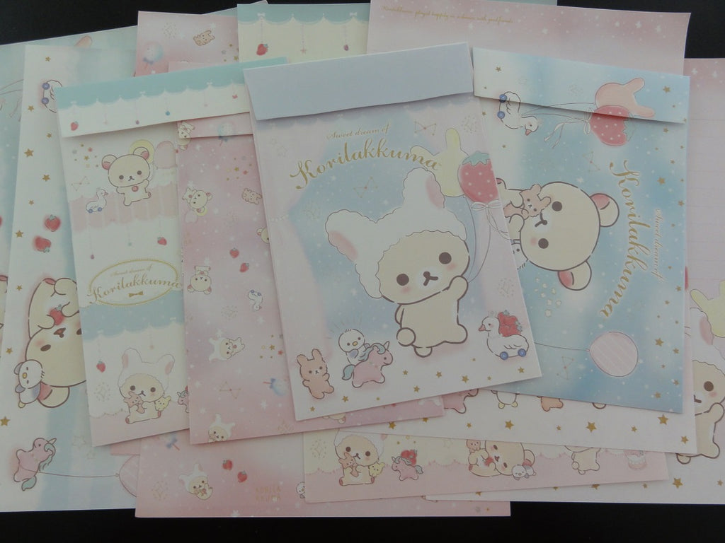 Cute Kawaii San-X Korilakkuma Rilakkuma Letter Sets - B - Stationery Writing Paper Envelope