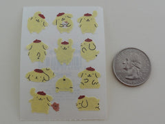 Cute Kawaii Sanrio Pom Pom Purin Small Sticker Sheet 2001 - Vintage - Scrapbooking Journal Planner Collectible