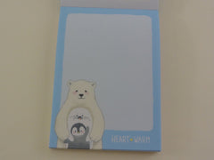Cute Kawaii Mind Wave Bear Seal Penguin Warm Hugs Mini Notepad / Memo Pad - Stationery Design Writing Collection