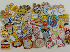 Cute Kawaii Food theme Burger Popcorn Coffee Drink Sweet Bakery Flake Stickers - 40 pcs + Bonus 1 large