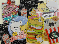 Cute Kawaii Food theme Burger Popcorn Coffee Drink Sweet Bakery Flake Stickers - 40 pcs + Bonus 1 large