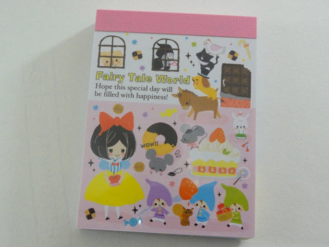 Cute Kawaii Kamio Fairy Tale World Snow White Rapunzel Mini Notepad / Memo Pad - Vintage Rare Collectible - Stationery Design Writing