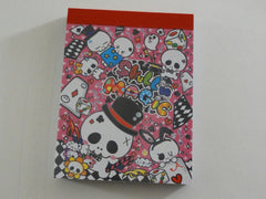 z Cute Kawaii Pool Cool Skull Magic Mini Notepad / Memo Pad - Vintage Rare Collectible - Stationery Design Writing