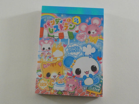 z Cute Kawaii Crux Panda Rabbit Cat Bakery Shop Mini Notepad / Memo Pad - Vintage Rare Collectible - Stationery Design Writing