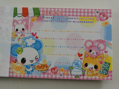 z Cute Kawaii Crux Panda Rabbit Cat Bakery Shop Mini Notepad / Memo Pad - Vintage Rare Collectible - Stationery Design Writing