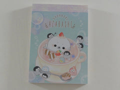 Cute Kawaii Crux Shombori Azarashi Seal Penguin Friends Mini Notepad / Memo Pad - B - Stationery Designer Paper Collection