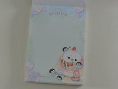 Cute Kawaii Crux Shombori Azarashi Seal Penguin Friends Mini Notepad / Memo Pad - B - Stationery Designer Paper Collection