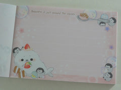 Cute Kawaii Crux Shombori Azarashi Seal Penguin Friends Mini Notepad / Memo Pad - B - Stationery Designer Paper Collection