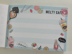 Cute Kawaii Crux Melty Cafe Frappe Strawberry Waffle Mini Notepad / Memo Pad - B - Stationery Design Writing Collection