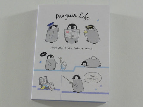 Cute Kawaii Kamio Penguin Relax Time Mini Notepad / Memo Pad - Stationery Designer Paper Collection