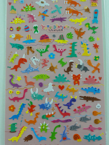 Cute Kawaii Mind Wave Dinosaurs Sticker Sheet - for Journal Planner Craft