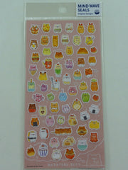 Cute Kawaii Mind Wave Beary Food Fruits Vegetables and Drinks Sticker Sheet - for Journal Planner Craft