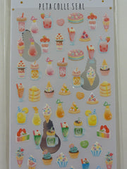 Cute Kawaii Crux Fruity Food and Drinks Sticker Sheet - for Journal Planner Craft