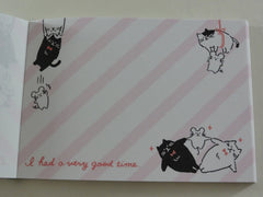 Cute Kawaii Mind Wave Funny Cats Mini Notepad / Memo Pad - Stationery Design Writing Collection