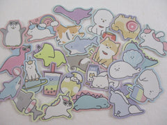Dog Dino Shark Penguin Unicorn Flake Stickers - 24 pcs