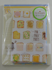 Cute Kawaii Crux Bread Breakfast Pan Letter Set Pack - Stationery Writing Paper Penpal