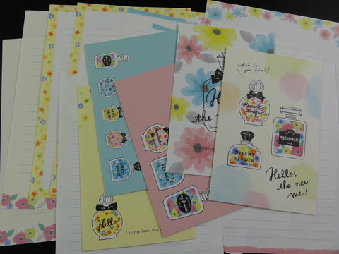 Cute Kawaii Mind Wave Hello New Me Letter Sets - Stationery Writing Paper Envelope Penpal