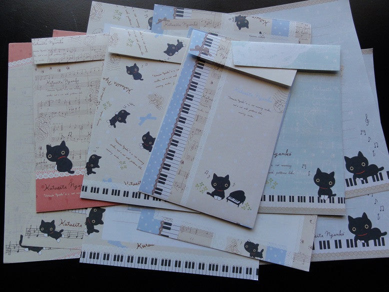 z San-X Kutusita Nyanko Cat Music Letter Sets - A