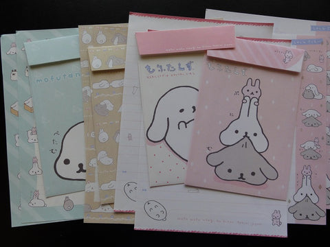 z San-X Mofutan Fluffy Bunny Letter Sets - A