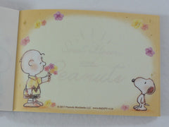 Cute Kawaii Snoopy Sweet Flowers Mini Notepad / Memo Pad - Stationery Design Writing Collection