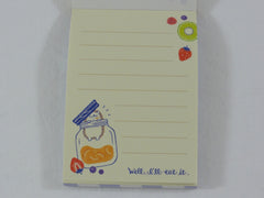 Cute Kawaii Mind Wave Hedgehog Jar Jam Mini Notepad / Memo Pad - Stationery Design Writing Collection