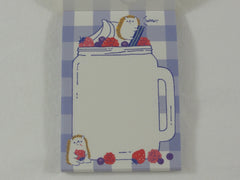 Cute Kawaii Mind Wave Hedgehog Jar Jam Mini Notepad / Memo Pad - Stationery Design Writing Collection
