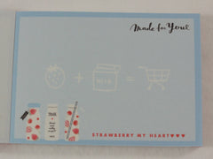 Cute Kawaii Kamio Strawberry Milk Fruit Drink Mini Notepad / Memo Pad - Stationery Designer Writing Paper Collection