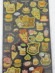 Cute Kawaii San-X Rilakkuma Deli Sticker Sheet - A Burger Pizza - for Journal Planner Craft